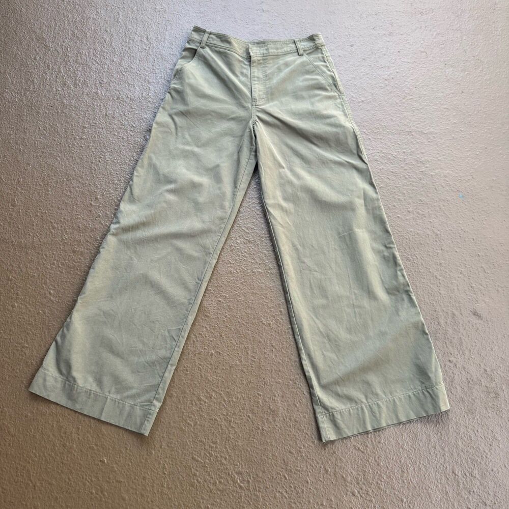 WAYF Olive Green Two-piece Set Cropped top & Wide-leg Oversized Pants Size S - Picture 10 of 16
